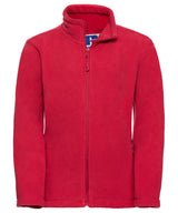 Kids full-zip outdoor fleece — Classic Red