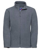 Kids full-zip outdoor fleece — Convoy Grey