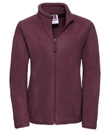 Women's full-zip outdoor fleece — Burgundy