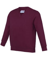 Kids Academy v-neck sweatshirt — Academy Burgundy