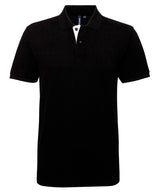 Men's classic fit contrast polo — Black/White