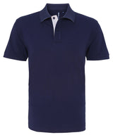 Men's classic fit contrast polo — Navy/White
