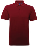 Men’s polycotton blend polo — Burgundy