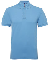 Men’s polycotton blend polo — Cornflower