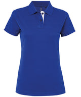 Women's contrast polo — Royal/White