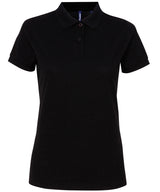 Women’s polycotton blend polo — Black
