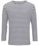 Men's Marinière coastal long sleeve tee — White/Navy