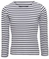 Women's Marinière coastal long sleeve tee — White/Navy