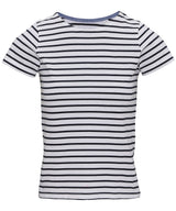 Women's Marinière coastal short sleeve tee — White/Navy