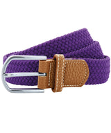 Braid stretch belt — Purple