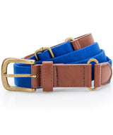 Faux leather and canvas belt — Royal