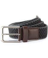 Men's vintage wash canvas belt — Black