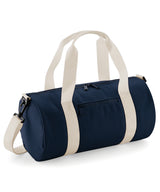 Mini barrel bag — French Navy/Off White