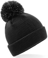 Junior reflective bobble beanie — Black