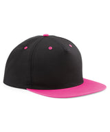 5-panel contrast snapback — Black/Fuchsia