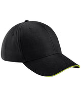 Athleisure 6-panel cap — Black/Lime Green