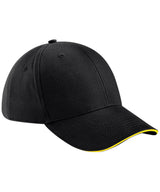 Athleisure 6-panel cap — Black/Yellow