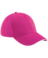 Athleisure 6-panel cap — Fuchsia/White