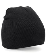 Two-tone pull-on beanie — Black