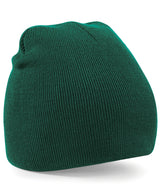 Two-tone pull-on beanie — Bottle Green