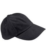 Low-profile heavy brushed cotton cap — Black