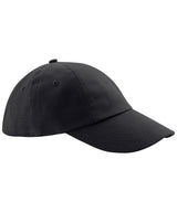 Low-profile heavy cotton drill cap — Black