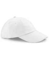Low-profile heavy cotton drill cap — White