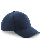 Pro-style heavy brushed cotton cap — French Navy/Stone