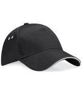 Ultimate 5-panel cap - sandwich peak — Black/Light Grey