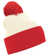 Snowstar® two-tone beanie — Off White/Bright Red
