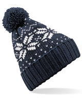 Fair Isle snowstar® beanie — French Navy/White