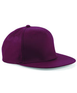 5-panel snapback rapper cap — Burgundy