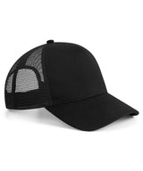 Microknit snapback trucker — Black