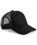 Suede snapback trucker — Black