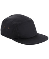 Canvas 5-panel camper cap — Black