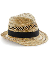 Straw summer trilby — Natural