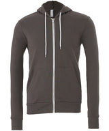 Unisex polycotton fleece full-zip hoodie — Asphalt