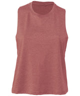 Women's racerback cropped tank — Heather Mauve