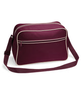 Retro shoulder bag — Burgundy/Sand