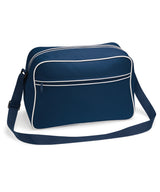 Retro shoulder bag — French Navy/White
