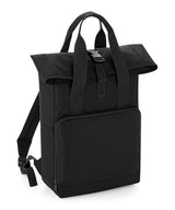 Twin handle roll-top backpack — Black