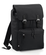 Vintage laptop backpack — Black/Black