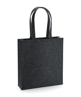 Felt tote bag — Charcoal Melange