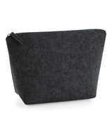 Felt accessory bag — Charcoal Melange