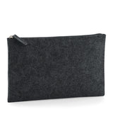 Felt accessory pouch — Charcoal Melange