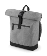 Roll-top backpack — Grey Marl/Black
