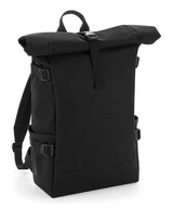Block roll-top backpack — Black/Black