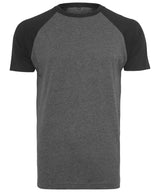 Raglan contrast tee — Charcoal/Black*