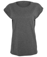 Women's extended shoulder tee — Charcoal*†