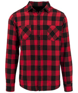 Checked flannel shirt — Black/Red